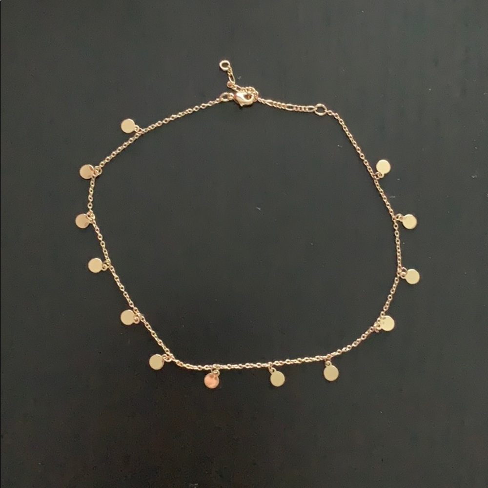 Brandy Melville Gold Circle Choker Necklace
